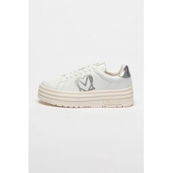 Pantofi sport flatform de piele
