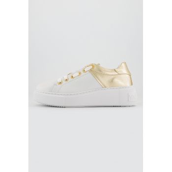 Pantofi sport low-cut cu garnituri din piele
