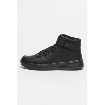 Pantofi sport mid-high de piele ecologica cu banda velcro Finster