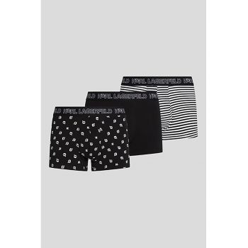 Set de boxeri uni si cu model - 3 perechi