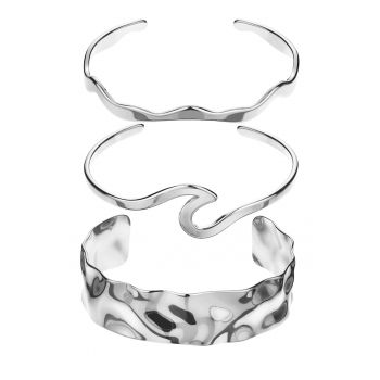 Set de bratari din otel inoxidabil Wavelle - 3 piese