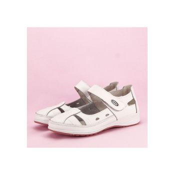 Balerini piele naturala Aurora alb M5 1669