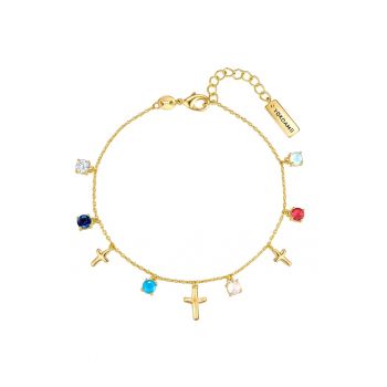 Bratara placata cu aur de 14K si zirconia
