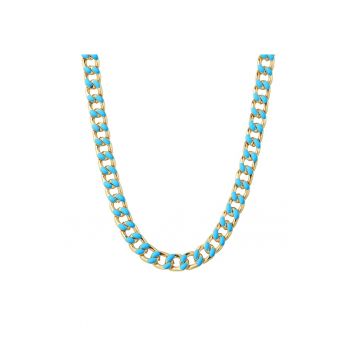 Colier placat cu aur de 14k si cu design lant