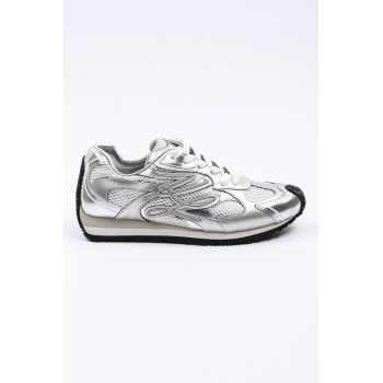 Pantofi sport cu detalii de piele