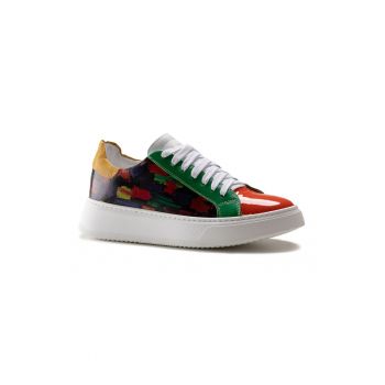 Pantofi sport de piele cu imprimeu