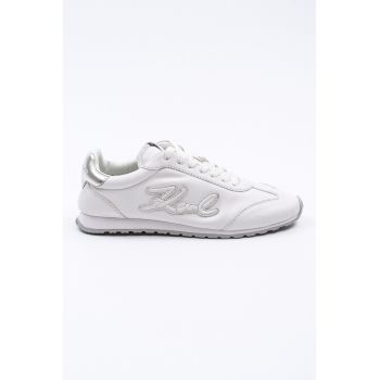 Pantofi sport de piele cu imprimeu logo