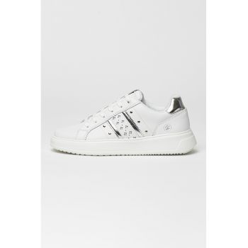 Pantofi sport de piele ecologica cu detalii perforate Pria