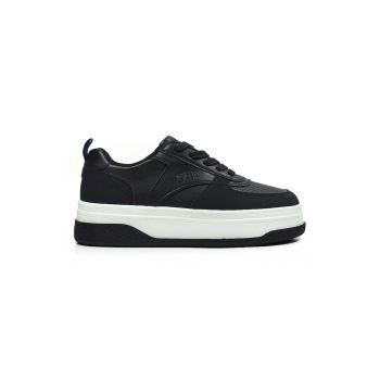Pantofi sport de piele ecologica cu sireturi