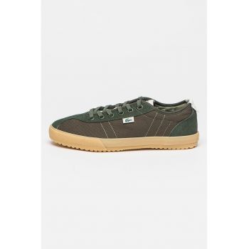 Pantofi sport din material textil cu insertii din piele intoarsa