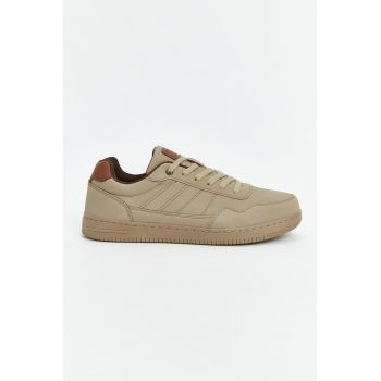 Pantofi sport din piele ecologica cu model uni