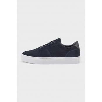 Pantofi sport din piele intoarsa cu model uni