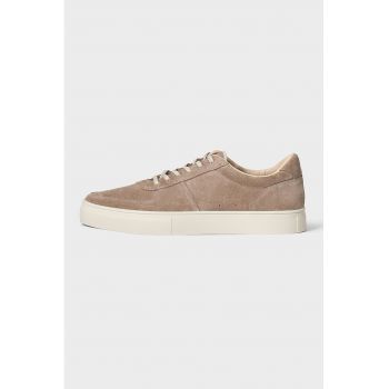 Pantofi sport din piele intoarsa cu model uni