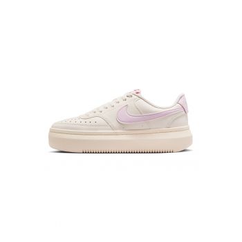 Pantofi sport din piele si piele ecologica cu talpa flatform Court Vision