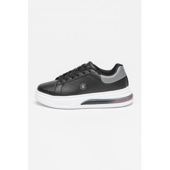 Pantofi sport flatform de piele ecologica Poli
