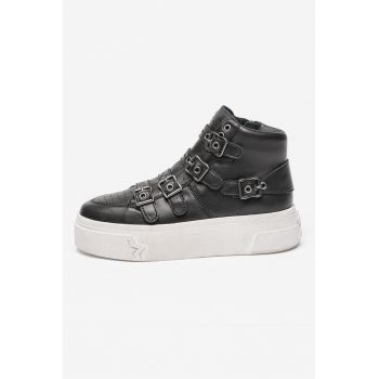Pantofi sport flatform din piele Starmoon