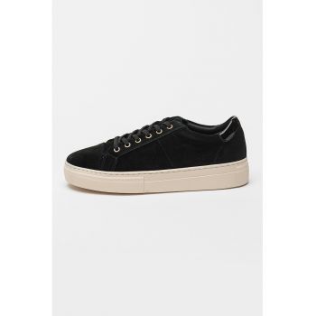 Pantofi sport uni de piele intoarsa Zoe