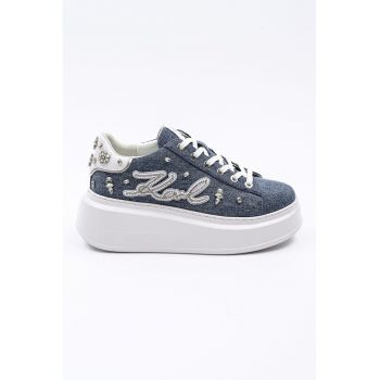 Pantofi sport wedge din denim