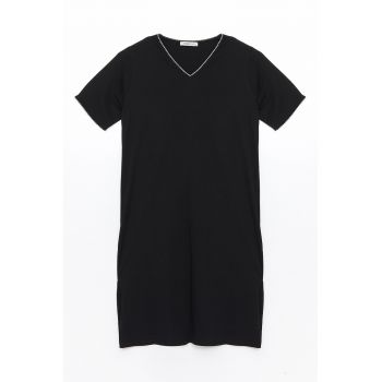 Rochie midi cu decolteu in V