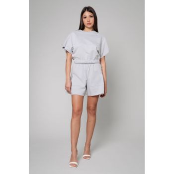 Set Amara Tricou Oversized si pantalon scurt Grey Gri