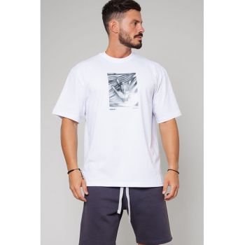 Set de pantaloni scurti si tricou cu imprimeu - 2 piese