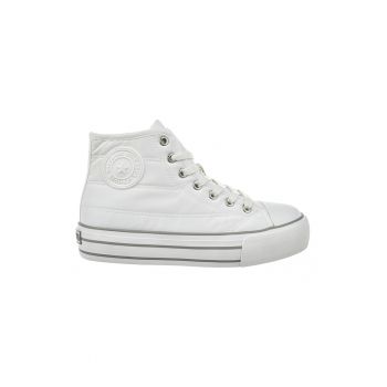 Tenisi flatform mid-high de aplicatii logo