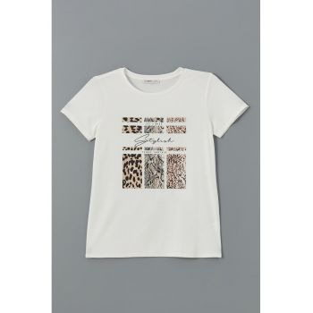 Tricou cu animal print