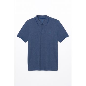Tricou polo cu fenta cu nasturi