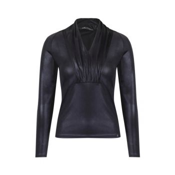 Bluza cu aspect lucios - Negru