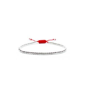 Bratara cu bile din Argint 925 - snur reglabil - unisex