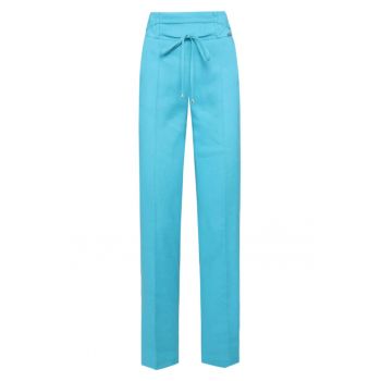 Pantaloni din amestec de in - Albastru deschis
