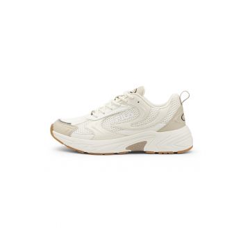Pantofi sport cu insertii de piele ecologica