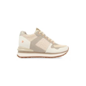 Pantofi sport de piele ecologica cu garnituri texturate Lellig