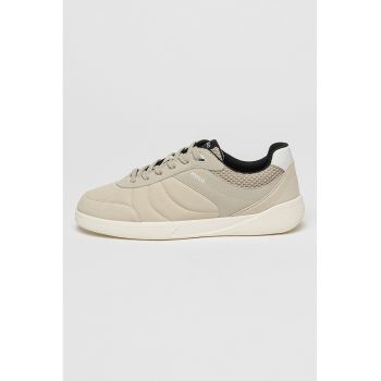 Pantofi sport de piele ecologica si material textil
