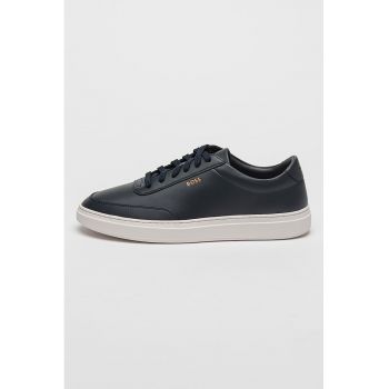 Pantofi sport din piele cu detaliu cu logo discret