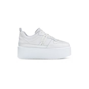 Pantofi sport din piele cu talpa flatform Coloette