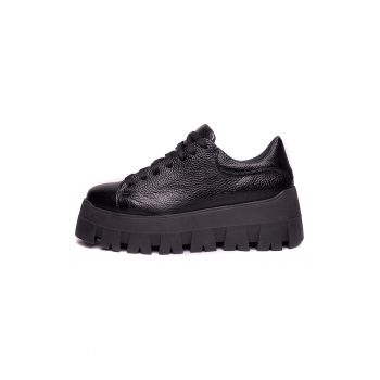 Pantofi sport din piele cu talpa wedge Adora