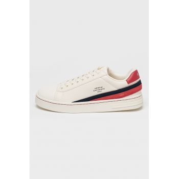 Pantofi sport din piele ecologica cu logo
