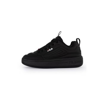 Pantofi sport din piele ecologica cu talpa flatform si logo Superbubble