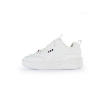 Pantofi sport din piele ecologica cu talpa flatform si logo Superbubble