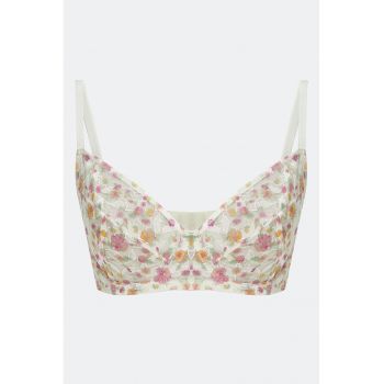 Sutien din dantela cu model floral