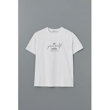 Tricou de bumbac cu mesaj