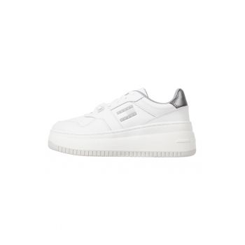 Pantofi sport de piele cu detalii din material sintetic