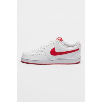 Pantofi sport de piele ecologica cu logo contrastant Court Vision