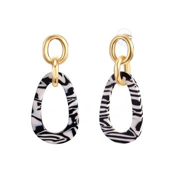 Cercei drop placat cu aur de 14K
