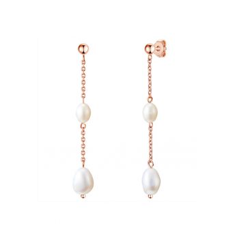 Cercei drop placati cu aur de 14K