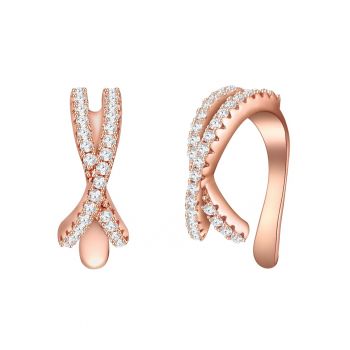 Cercei placati cu aur de 14K si decorati cu cristale 22509