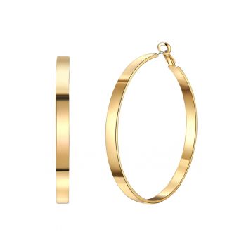 Cercei rotunzi placati cu aur de 14K