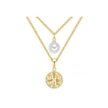 Colier placat cu aur de 14k - cu siraguri mulitple