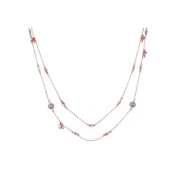 Colier placat cu aur de 14K si decorat cu cristale europene